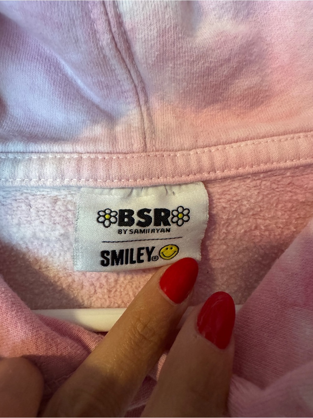 Pink Tie-Dye Smiley Daisy Hoodie| FUSCHIA LIL THANG TIE DYE HOODIE - Picture 4 of 6